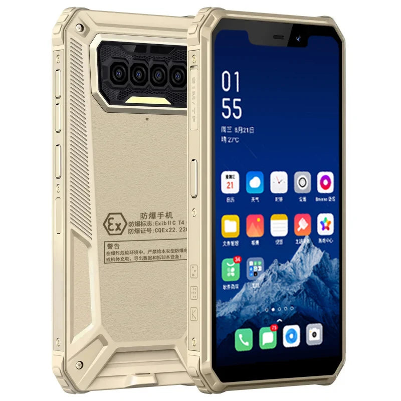 Explosion-proof Mobile phone EX-F13 Rugged IP68 intercom Waterproof 6GB+64GB 13MP Quad-Camera 5.82 "HD+ 8000mAh NFC Android 11