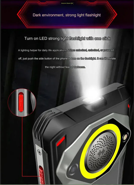 12000mAh Battery Outdoor Camping Lights Zello PTT Key  Walike Talkie Smartphone 8GB+128GB 26MP Camera Octa Core 6.88 “inch