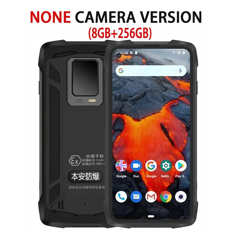 Explosion Proof Ex-H90 Rugged IP68 Zello PTT Waterproof  8GB+256GB 108MP Triple Camera 6.36" FHD 5000mAh NFC Android 11