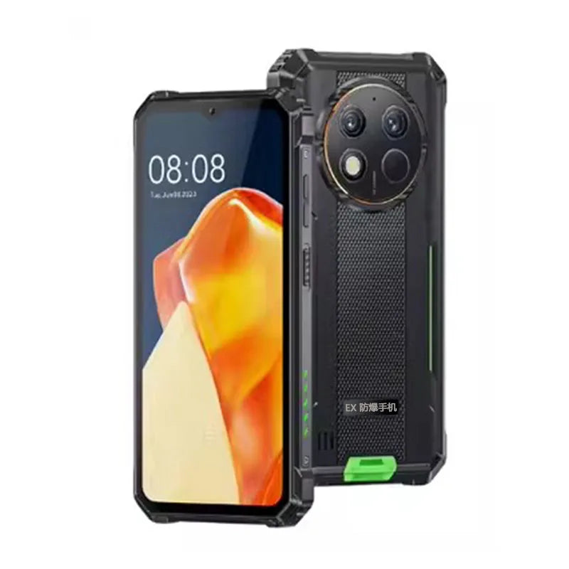 Explosion Proof Android 15  24GB (6 + 18) + 256GB 10600mAh 6,52' HD Display NFC Telefone robusto Water proof Gas Station devices