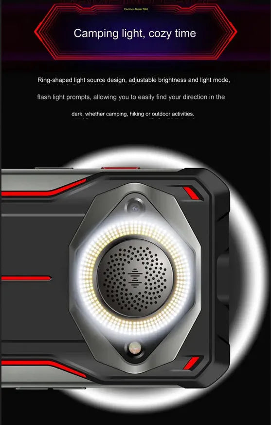 12000mAh Battery Outdoor Camping Lights Zello PTT Key  Walike Talkie Smartphone 8GB+128GB 26MP Camera Octa Core 6.88 “inch
